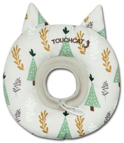 Touchcat 'Ringlet' Licking and Scratching Adjustable Pillow Cat Neck Protector (Color: White, size: medium)