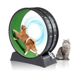 Cat Exercise Wheel, 31 inch Cat Wheels for Indoor Cats, Cat Treadmill Wheel Exerciser with Carpeted Runway (Color: as picture)